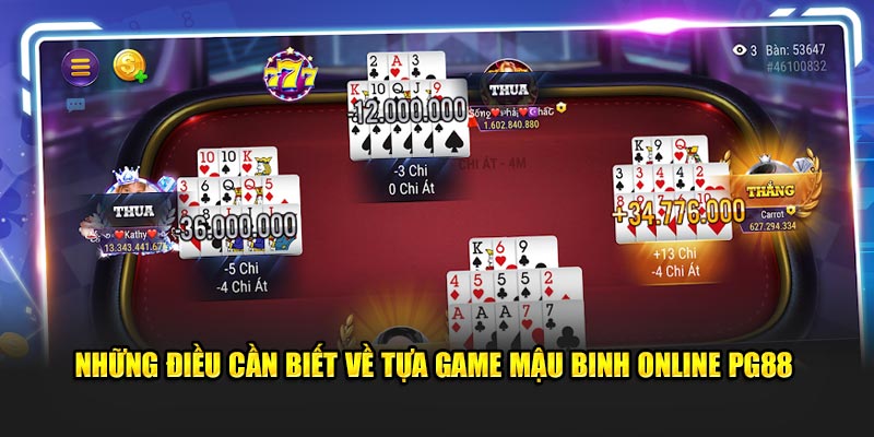 Những điều cần biết về tựa game mậu binh online PG88